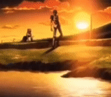 animation, people, the sunset of art, anime sunset, sunset art with sabre