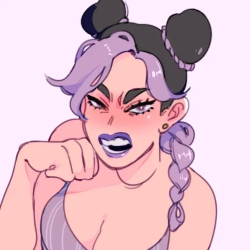 аниме, персонажи, jolyne мем, jojo shading, cursed emoji джоджо