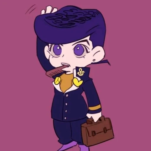 казахская собака, эмодзи yare yare, josuke rubber glove, джоджо pitter patter, josuke higashikata chibi