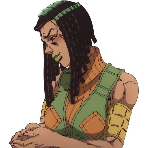 ermes costello, jojo temporada 6, a aventura de jojo, ermes costello anime, ermes costello jojo