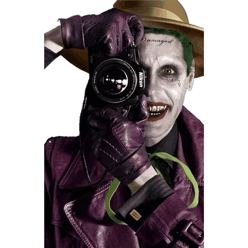 burlone, burlone, l'immagine del joker, joker batman, telecamera jared leto joker