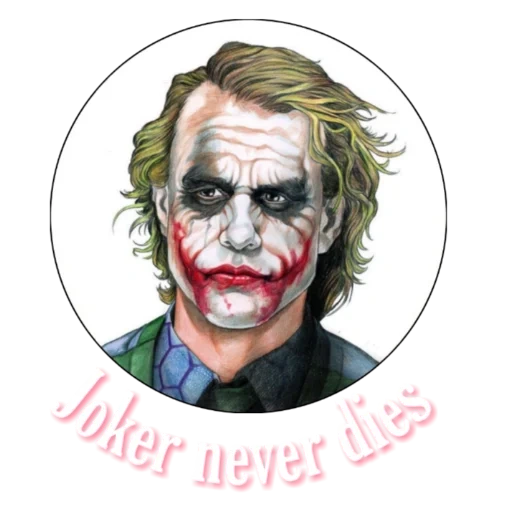 der clown, das gesicht des clowns, der schwarze clown, heath ledger der clown, porträt des clowns heath ledger