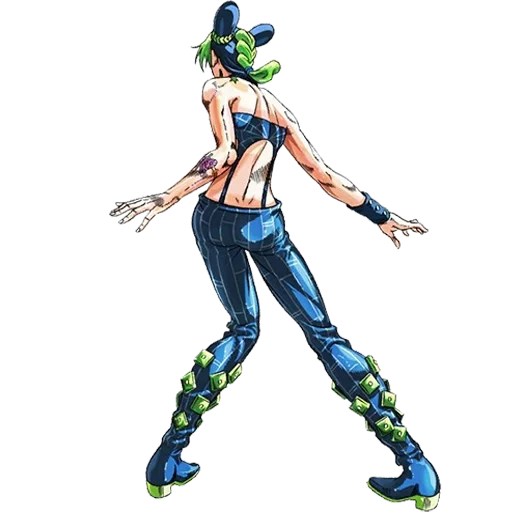 jolyne cujoh, эрмес костелло джоджо, джолин джоджо полный рост, jojo s bizarre adventure stone ocean, jojo s bizarre adventure all star battle