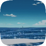 anime background, animação de nuvem, paisagem de animação, beleza anime, animação paisagem mar