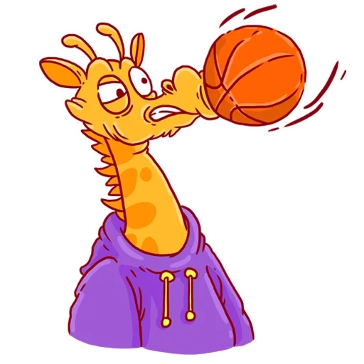 jorah, die giraffe, das muster der giraffe, giraffe basketball, illustration einer giraffe