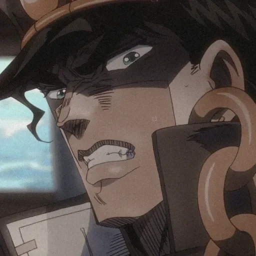 jotaro, джотаро, джоджо 2, джоджо 2 сезон, улыбка джотаро jojo