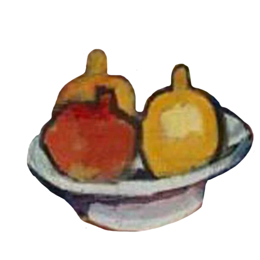 still life, 4 plates of 3 pears, coincasa pomegranate 10 cm, ilya mashkov blue plum blossom, ceramic pomegranate plate