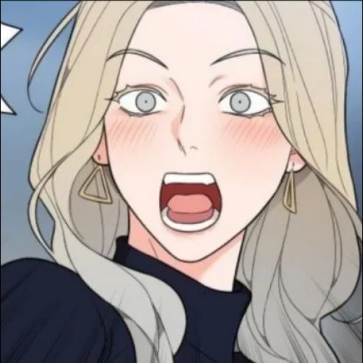 manhua, manhwayuri, blonde cartoon, juyan manhua girl blonde hair, the charm of juyan manhua and the blonde hair of zojima