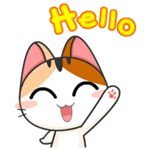 nyasha, meow animiert, japanische katzen, japanische katze, aufkleber japanische katzen