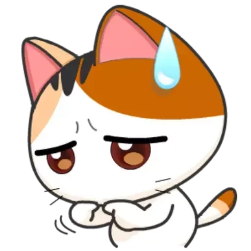 anime maulle, wa apps cat, meow animado, gatos japoneses, pegatinas gatos japoneses