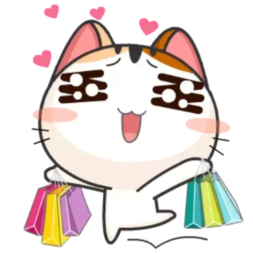 gatos, gojill el maullido, gatos japoneses, ilustración de un gato, gatos emoji coreanos