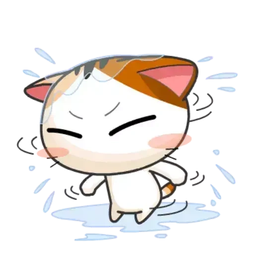 gatto carino, gatto sta piangendo, meow animated, kitty giapponese, kitty giapponese