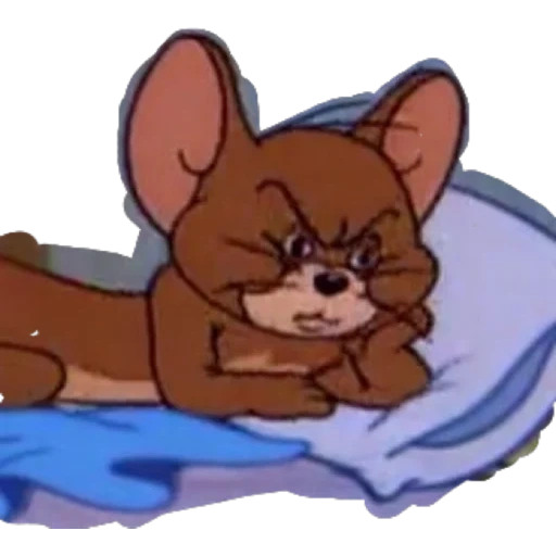 jerry, jerry mouse, a disgruntled jerry, jerry the mouse is asleep, jerry the mouse is dissatisfied