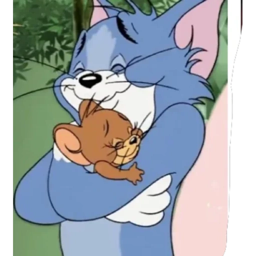 tom, tom jerry, i dipinti di tom jerry, i cartoni animati di tom jerry, tom abbraccia jerry