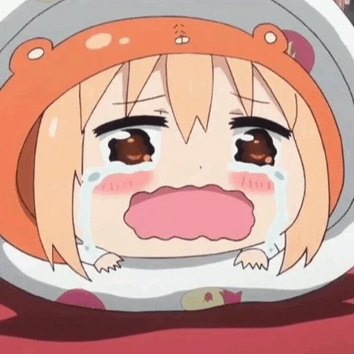 umaru, umaru chan, crying umar, umaru chan is crying, two faced sister umaru