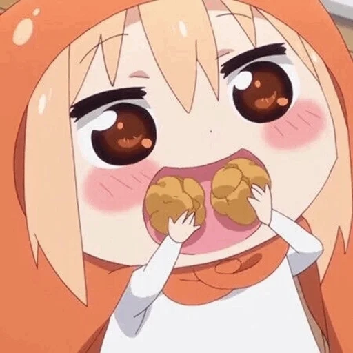 umaru, omaruta, omaru chen, omaru bermuka dua, anime two-face sister omaru