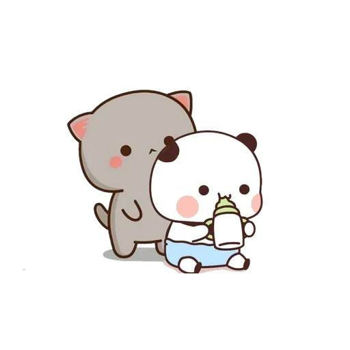 lovely, cute bear, kawaii panda, cute drawings, kawaii cats love