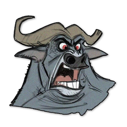 fantasy, bull sryzovka, bull character, evil cow art, the head of an evil bull