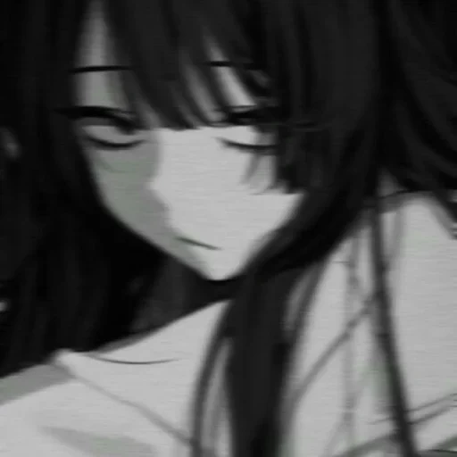 image, anime sombre, filles anime, filles anime, anime triste