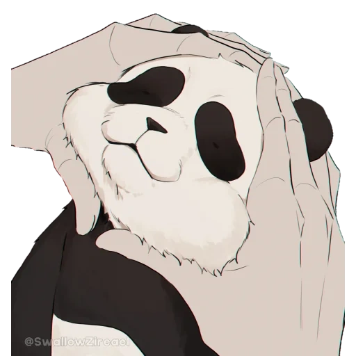 panda nyash, panda, panda sim art, dibujo de panda, ilustración de panda