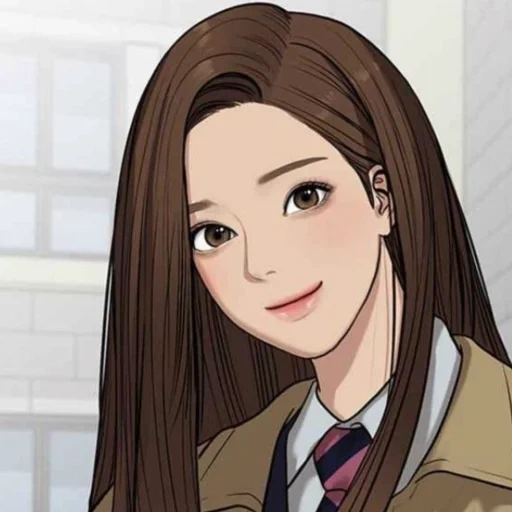 mujer joven, dibujos de anime, chicas de anime, zhu gyong true beauty webtoon, true beauty webto instagram