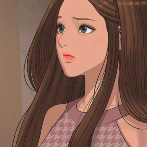 jovem, o tipo, anime fofo, a garota é um lindo anime, zhu gyong true beauty webtoon