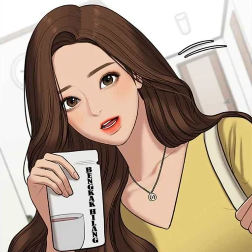 line webtoon, anime girl, fille de bande dessinée en mouvement, modèle secret pour les filles, disque en ligne zhu jing zhenmei
