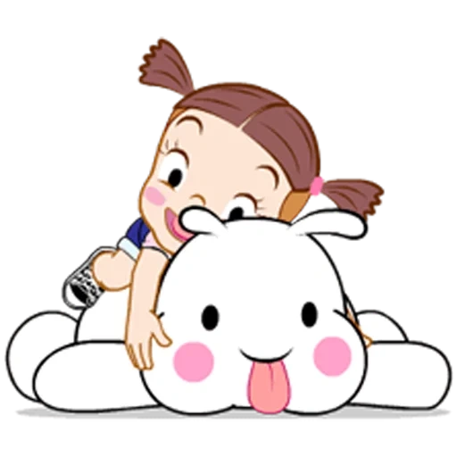 splint, little girl, cute cartoon, character picture, character illustration