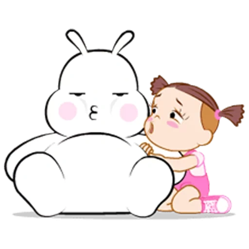abrazos, lindos dibujos, abrazos de kawaii, lindos dibujos de kawaii, lindos conejos