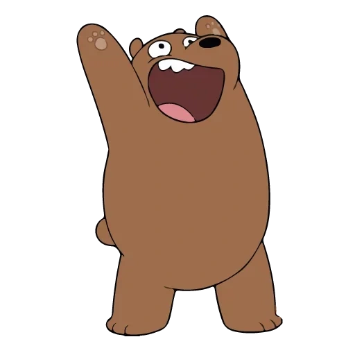 grizzlybär, frohe bär, bär bär, braunbär, cartoonbär