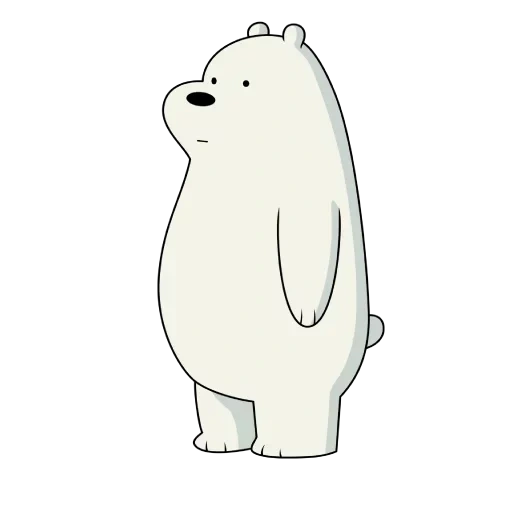 little bear white, white we naked bear, ordinary bear white, white bear sketch, we naked bear polar bear