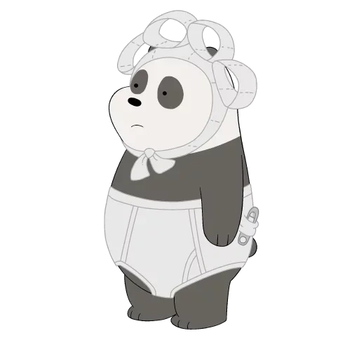 bare bears, cubs are cute, panda pan pan, panda bear, we naked bear aesthetic panda