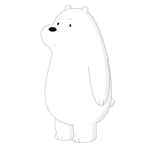 ours polaire, cartoon d'ours, ours commun blanc, we bare bears ice bear, croquis de l'ours blanc