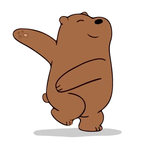 bear, cheerful bear, bear cartoon, bear brown