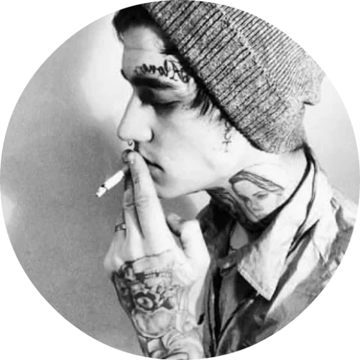 tattoo boy, the guy with the tattoo, men tattoo with cigarettes, a man with a tattoo