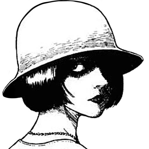 the girl, junji ito, frauen silhouette hut, mütze für mädchen mit muster