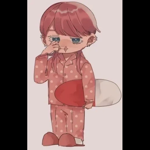 diagram, bts chibi, chibi bts tae heng, pola lucu anime, kartun bts shooky