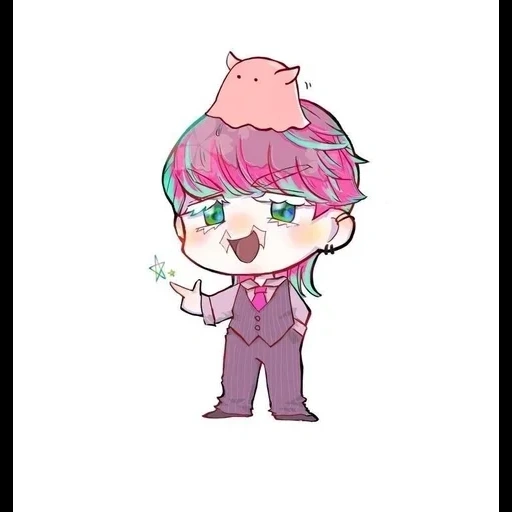 anime, chibi bts, anime kawai, anime carino, mystic messenger chibi