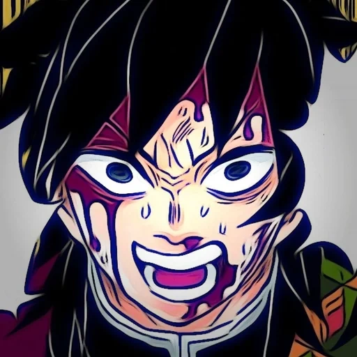 personaggi anime, kimetsu no yaiba, legend samurai di uova, apertura dei demoni che scaricano lama, dodzini demoni che cloding lama