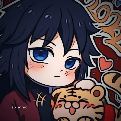 tomioka chibi, personajes de anime, ryuko es una cuestión de stery, el arte de anime es encantador, dibujos de anime encantadores