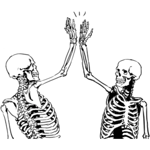 скелет, кости скелета, танцующие скелеты, человеческий скелет, танцующие скелеты эскиз