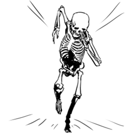 das skelett, the skeleton, die küste des skeletons, das muster des skeletts, the dancing skeleton