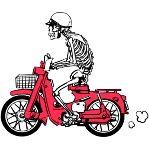 motocicletta rastu, disegnare moto, lo scheletro della motocicletta, vettore motociclistico scheletro