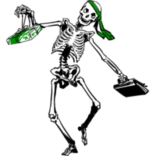 scheletro, scheletro, uno scheletro senza sfondo, disegno scheletro, scheletro danzante