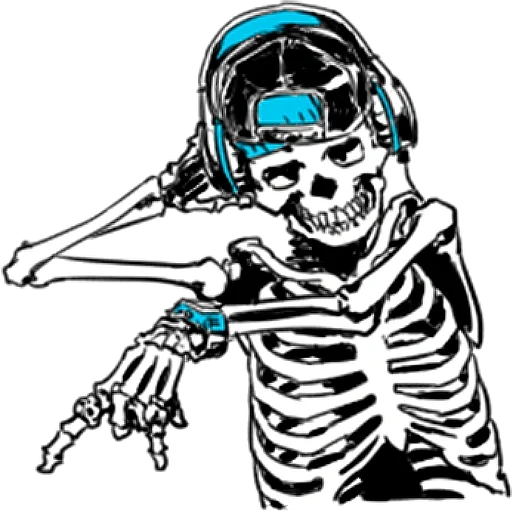 skeleton, skeleton sketch, skeleton pattern, skull sticker, the skeleton of dancing