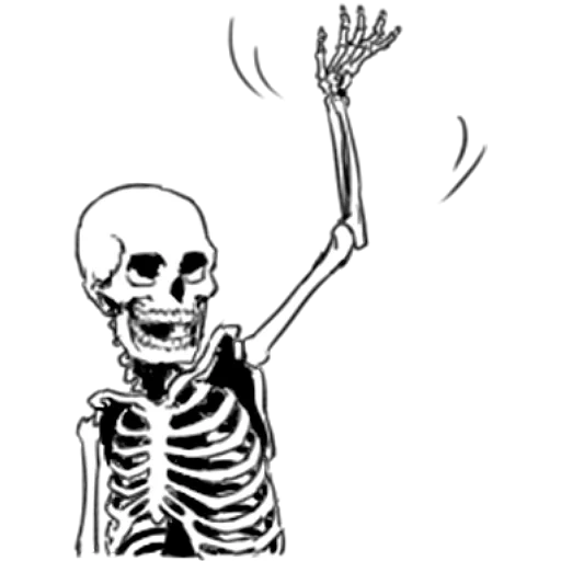 squelette, skeleton, son squelette, motif squelette, un squelette dansant