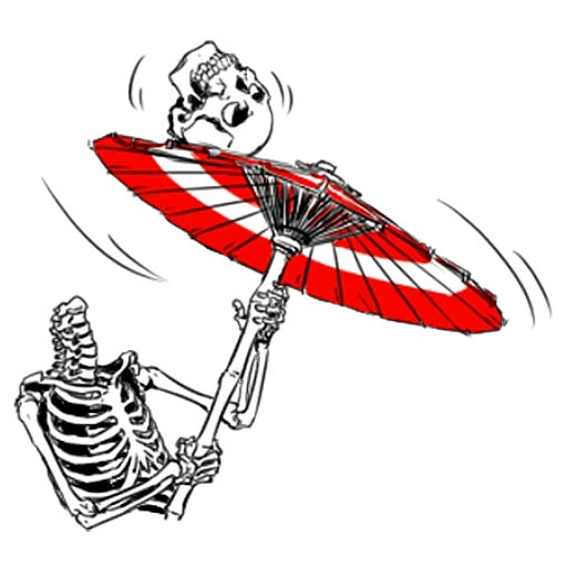 skeleton, stickers, illustration, human skeleton, skeleton with a sword of scales