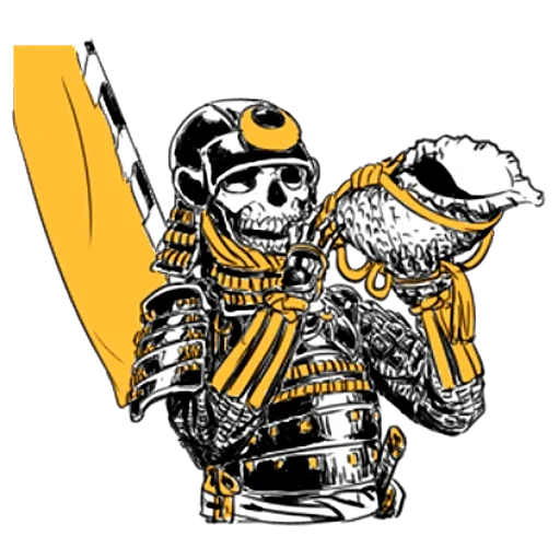 arte scheletro, art samurai, scheletro samurai, samurai art, warhammer 40.000 meme ultramarins