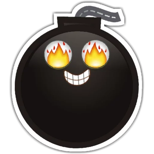 an angry smiling face, smiley face bomb, black smiling face, smiley black glasses