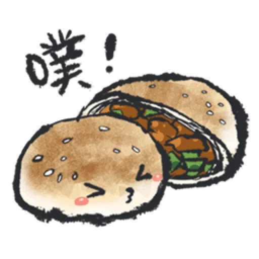 geroglifici, logo del cibo, nyachny, disegni carini, onigiri kawai